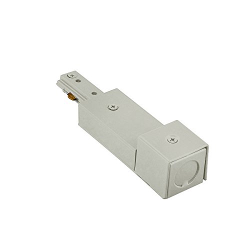 Image of WAC Lighting H Track 120V Live End Conduit, NM /NMC or BX Wire to Power Track from Electric Box for H Style 3-Wire Track Systems in Brushed Nickel