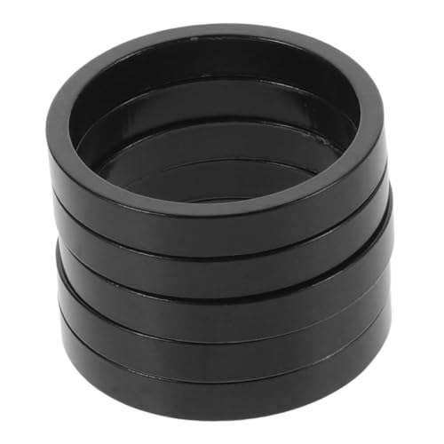 Kisangel 5pcs Aluminum Alloy Bike Stem Riser Spacers Headset Spacers for Mountain Lightweight Absorption Versatile Compatibility