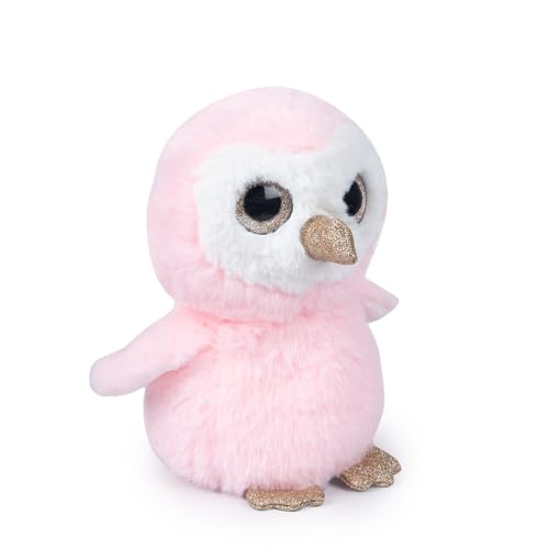 Image of Benny Shiny is Miny Series, Owl, Plush Soft, Toy Cute Kids, Sparkly Eyes, Birthday Animal Baby Boys /Girls (Pink)