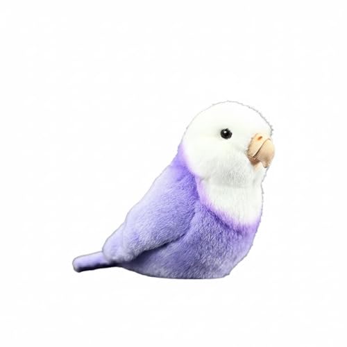 Wyvix Peluche Realista de Loro Morado Suave 15 cm con Adorno y Lazo for Colgar