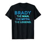 Brady The Man The Myth The Legend Personalisierte Jungen T-Shirt
