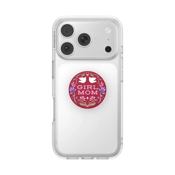 Image of PopSockets PopTop, Adhesive Phone Grip with Swappable Top, Mom - Girl Mom