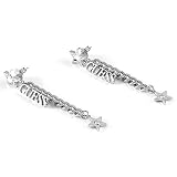 GUESS Ohrringe Ein Stern ist geboren UBE70154 Edelstahl. Rhodium Ohr Jacke Kette Swarovski Stern