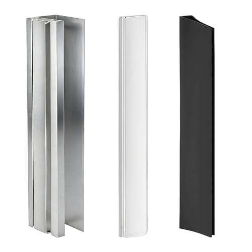 3 Shower Door Magnet Latch Replacement Kit with Metal Strike & Magnet Fit for 1/8 5/32 3/16 1/4 Thick Swing Glass Flush Shower Doors and Frameless Shower Doors Handles