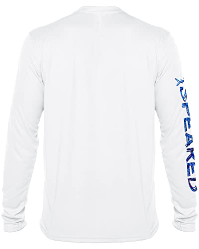 Spearfishing Uv T-Shirt: Upf 50+ Long Sleeve Men’s Sun Protection, Quick Dry Rash Guard Tee For Scuba Diving, Fishing, Swim, Outdoors: Hogfish Camo - White - Xl #TOP1