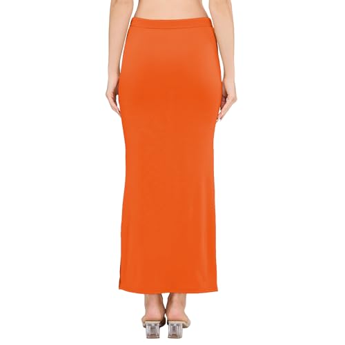 Image of DESI GIRL Satin Shimmer Stretchable Saree Shapewear Petticoat with Drawstring for Women | Mermaid fit Saree Petticoat with Side Slit for Easy Movement | Saree Shaper | Long inskirt