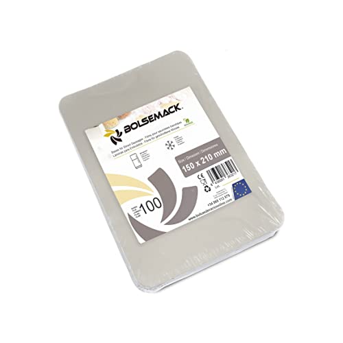 Bases para Loncheados Bolsemack 150x210mm (100 uds) | Láminas Rígidas Transparentes de rPET para Envasar al Vacío | Aptas para Jamón, Queso y Embutidos | Sin BPA y Certificado Alimentario