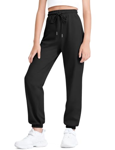 Image of BOOPH Girls Sweatpants Kids Cotton Drawstring Joggers Teen Athletic Pants