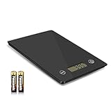 Homgreen Kitchen Food Scale 1g/0.1oz Precise Graduation Multifunction Digital Scale Grams and Ounces for Loss Weight Baking Cooking Coffee and Meal Prep, Tempered Glass