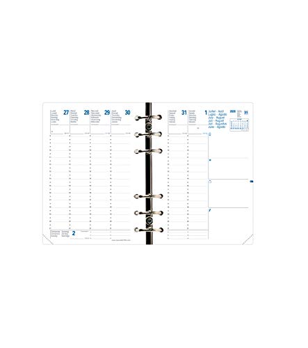 Quo Vadis Compact Pocket Organiser Refill Weekly 11.5 x 16 cm Year 2021-2022, Mini - Image 2