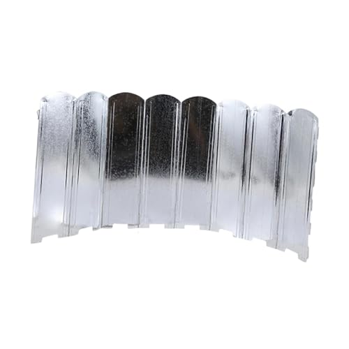 Wswqop Paraviento para Estufa de Campamento con Estructura Metálica Robusta Protector Plegable contra El Viento para Adecuado para Senderismo, Plata, 60 Cm de Altura