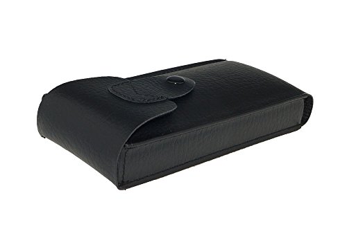 Preisvergleich Produktbild klassisches Einsteck - Brillenetui"Atze" mit Clip in verschiedenen Farben schwarz