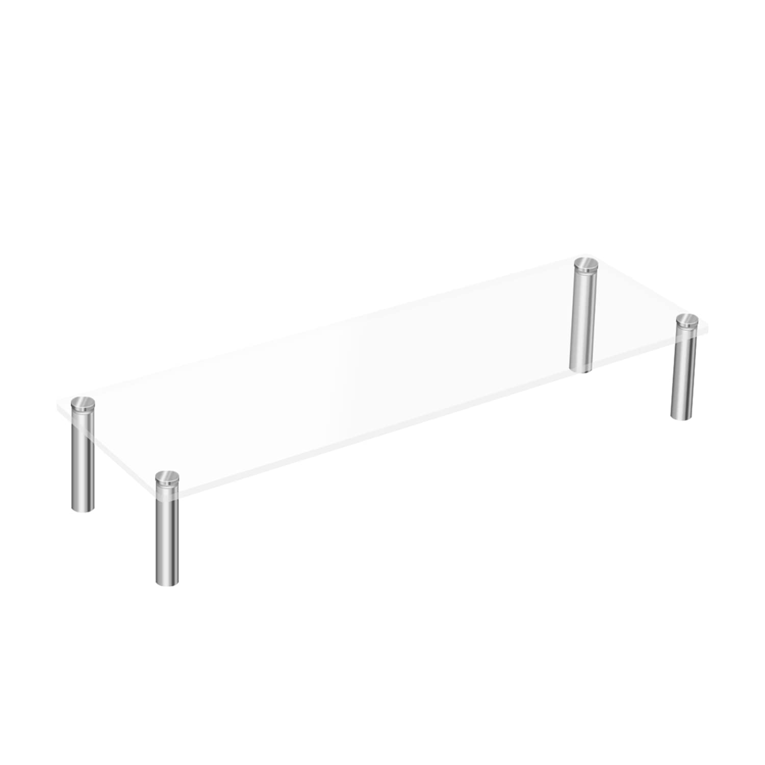 LoengMax Acrylic Riser, Display Stand Clear Shelf for Cupcake Food Desserts Holder Cosmetic Products Tabletop Use and More (Small)