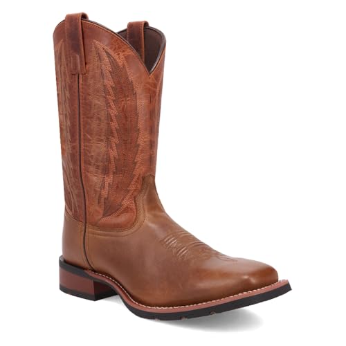 Image of Laredo Tan /Brown Tulane Men's Leather Square Toe Western Boots 8013