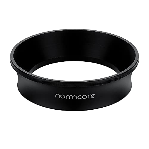 Normcore 51mm Magnetic Dosing Funnel, Espresso Dosing Ring, 18mm Anodized Aluminum with 8 Neodymium Magnets Compatible with 51mm Delonghi Decica Portafilter, Black