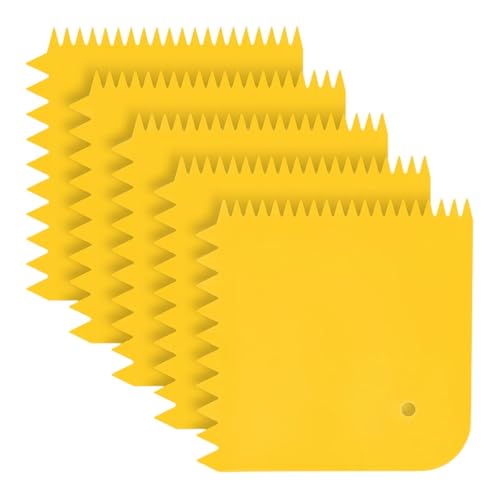 NonMiFyR 5 Espátulas para Pegamento, Espátulas Dentadas para Pegamento, Espátulas Flexibles Y Versátiles para Pintura, Dentada, Cuadrado