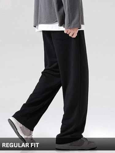 Image of GRECIILOOKS Men's Lycra Cargo Track Pants - Loose Fit Joggers for Men | Korean Style Travel & Lounge Wear with Pockets (Available in Plus Size)
