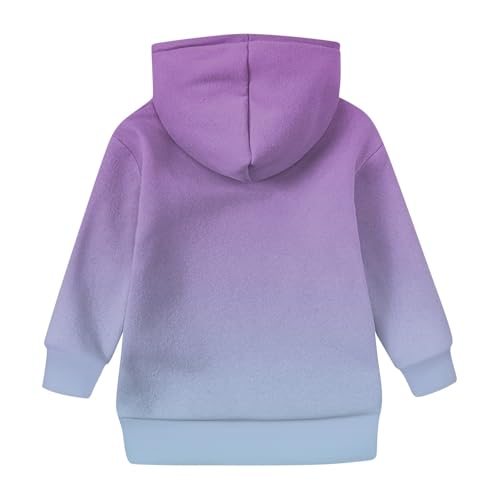 Hoodies for Teen Girls Cute Trendy Preppy Hooded Pocket Sweatshirts Long Sleeve Gradient Shirts Pullover 2-14 Years4