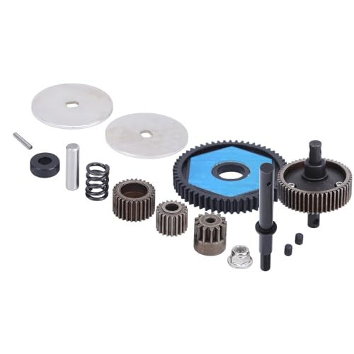 WGFOIP Engrenages de Transmission avec Engrenage Moteur Durables pour Voitures Axiales SCX10/SCX10 II RC, Ensemble D'engrenages Droits 56T en Acier Haute...