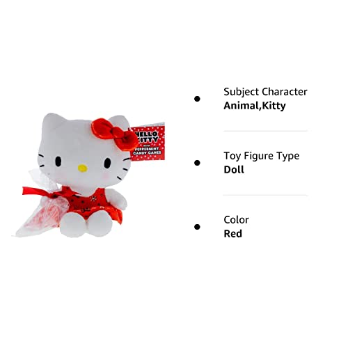 Hello Kitty Plush Doll With Mini Edible Peppermint Candy Canes, Easter Basket Gift For Girls, Cute And Soft Stuffed Animal, 6.5 Inches #TOP7