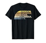 Person Woman Man Camera TV Retro Gift T-Shirt
