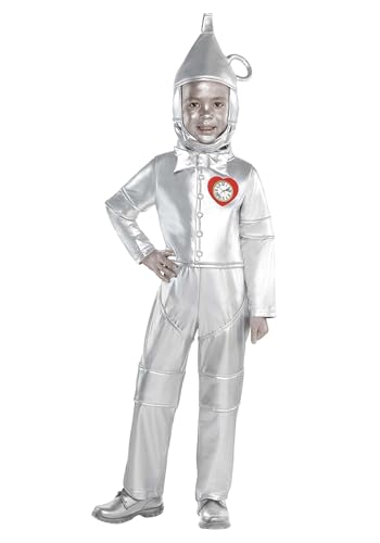 Boys Wizard of Oz Tin Man Classic Toddler Costume | Kids Jumpsuit and Headpiece for Halloween Dress Up 3T/4T