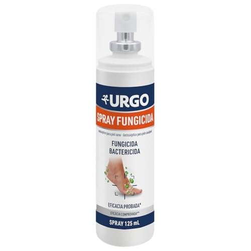 Urgo - Spray fungicida antiséptico - Elimina los hongos y las bacterias del mal olor - Efecto refrescante con mentol - 125 ml