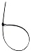 Cambridge Multi Purpose Cable Ties 14 Inch 50 Lb 100 Pack Releasable Reusable Standard Duty UV Black