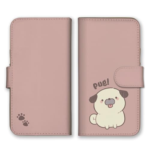 スマホケース Google Pixel 9a グーグルピクセル9a ケース カバー 手帳型 手帳型ケース パグ イラスト 絵 可愛い パステルカラー カラー04
