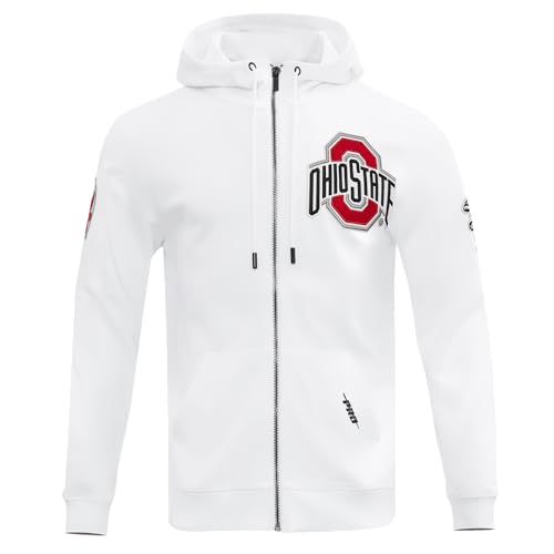 Image of Pro Standard Mens College Classic Chenille Cotton Double Knit Full Zip Hoodie