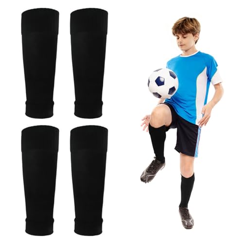 2 Paar Kinder Fußball Stutzen, Fußball Schienbeinschoner...
