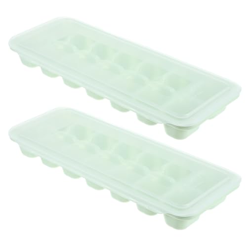 Molde para cubitos de hielo verde transparente 2 piezas miniatura 1