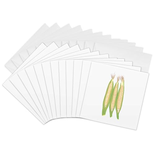 Cartes de vœux épi de maïs 3dRose pour partager des souvenirs