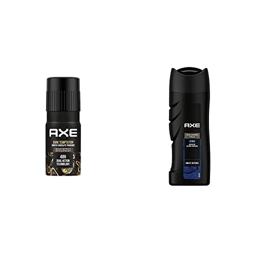 Image of AXE Dark Temptation Long Lasting Deodorant Body Spray for Men 150ml and Signature Denim Cologne Talc 300g