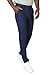 Plaid&Plain Men's Skinny Stretchy Navy Blue Pants Colored Pants Slim Fit Slacks Tapered Trousers 819 Navy Blue 32X30