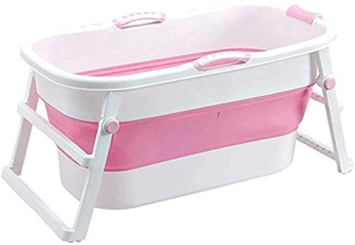GEZHU Folding Bathtub Household Tub Adult Bathing Barrel Bathing Barrel Adult Bathing Barrel Plastic Thickening Large Tub (Color : Pink) Enjoy your time indoors and outdoors. (Color : Pink)