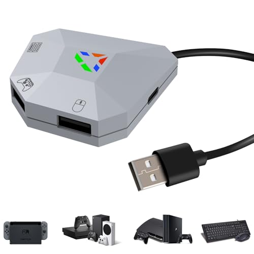 Koiiko Keyboard and Mouse Adapter for Nintendo Switch, Xbox...