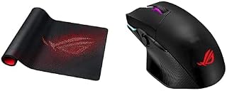 Asus ROG Chakram ergonomic RGB optical Qi gaming mouse with wireless charging, side Joystick, tri-mode connect (wired/2.4 GHz/BT), 16000 dpi sensor, push-fit switch-socket design, Aura Sync lighting