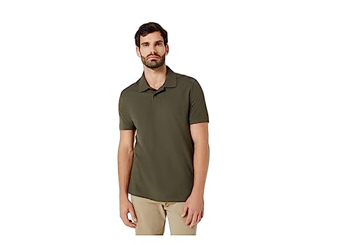 Camisa Básica Masculina Polo Piquet Regular Verde Militar G
