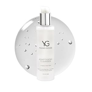 Young Goose, Adaptogenic Cleanser | Gentle Facial Cleanser | Soap Free, Paraben Free | Normal to Sensitive Skin | Large 120ml