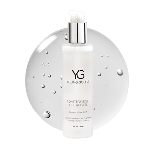 Young Goose, Adaptogenic Cleanser | Gentle Facial Cleanser | Soap Free, Paraben Free | Normal to Sensitive Skin | Large 120ml