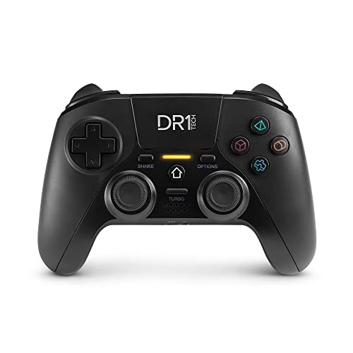 DR1TECH ShockPad II Controller Für PS4 / PS3 Kabelloser - Gaming Joystick DESIGN NEXT-GEN Kompatibel Mit PC/IOS - Touch Pad Und Doppelter Vibration (Schwarz)