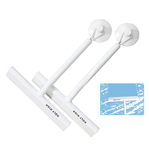 Shower Squeegee, for Mirrors Squeegee, Windows Cars and Tile Walls Squeegee PP Material 11 Inches(White, 2Pcs )