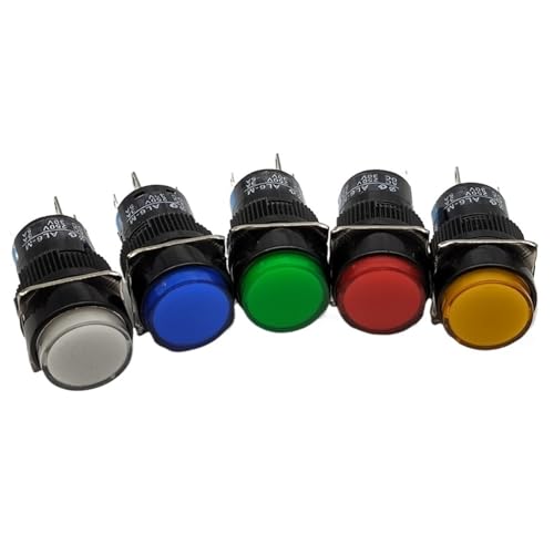 Interruptor LED verde de 16mm para proyectos de domótica y cuadros de paso 4