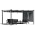 BPS 16x12 FT Outdoor Pergola with Retractable Shade Canopy, Aluminum Frame, Roller Shade Curtains, Grape Trellis Design for Patio, Backyard, and Deck, Dark Gray