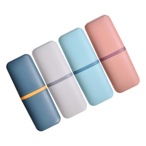 LABRIMP 4 Vasos para Cepillos De Contenedor Portátil para Pasta De Estuche De Almacenamiento para Cepillos De Estuche De Viaje para Cepillos De Y Pasta
