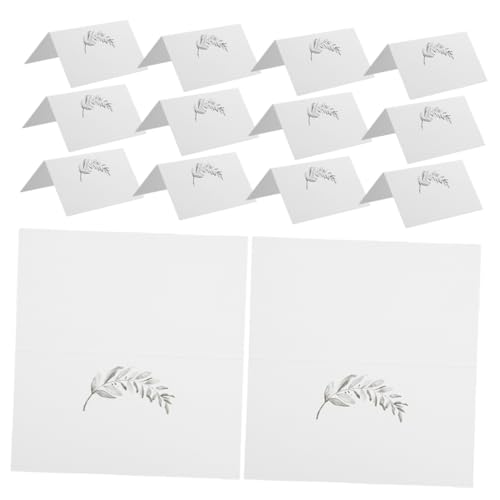 CIYODO 50 piezas Tarjetas de Lugar Plegables con Diseño Resistente para Bodas Fiestas Showers Paquete de Unidades