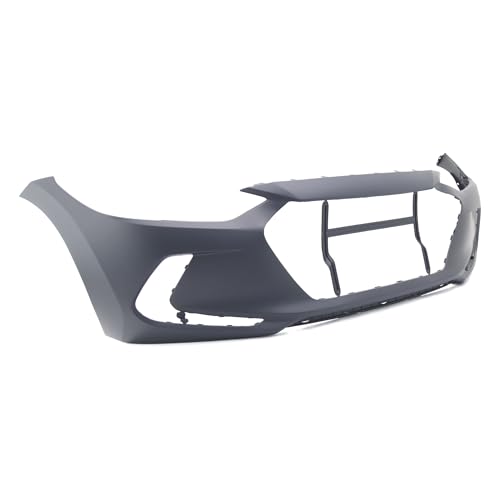 Image of FitParts Compatible with Hyundai Elantra 2017-2018 Front Bumper Cover | Primed, Without Parking Sensor Holes, Sedan, Ready to Paint, OEM 86510F3000, HY1000215