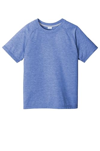SPORT-TEK Youth PosiCharge Tri-Blend Wicking Raglan Tee | Short Sleeve T-Shirt for Boys & Girls, Athletic Fit Summer Clothing