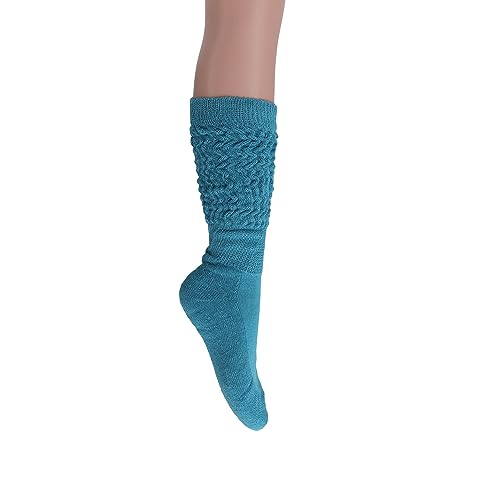 Image of AWS /American Made 3 Pairs Colorful Cotton Slouch Socks Pack for Women Shoe Size 5 to 10
